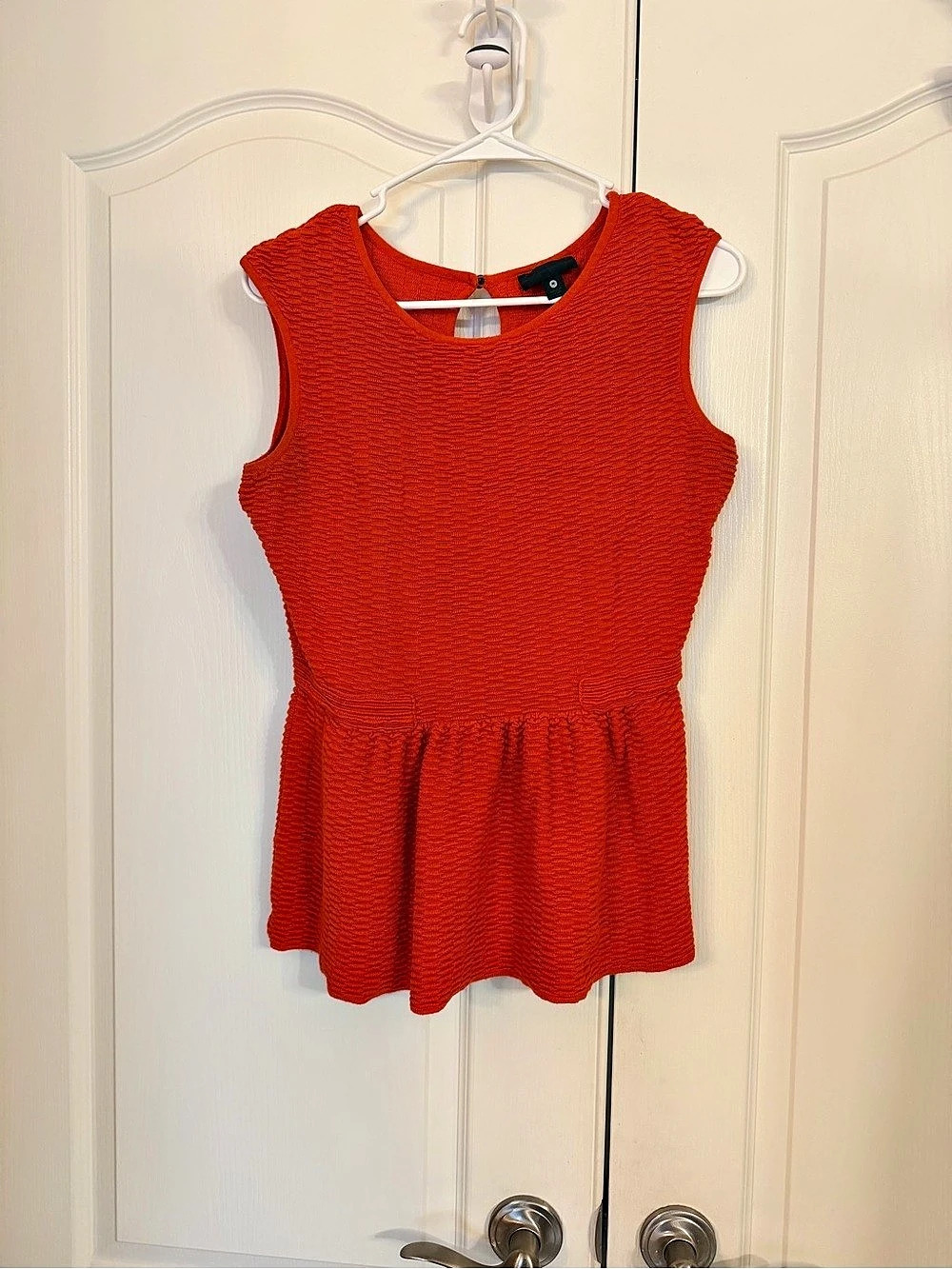 Worthington Orange Peplum shirt Medium